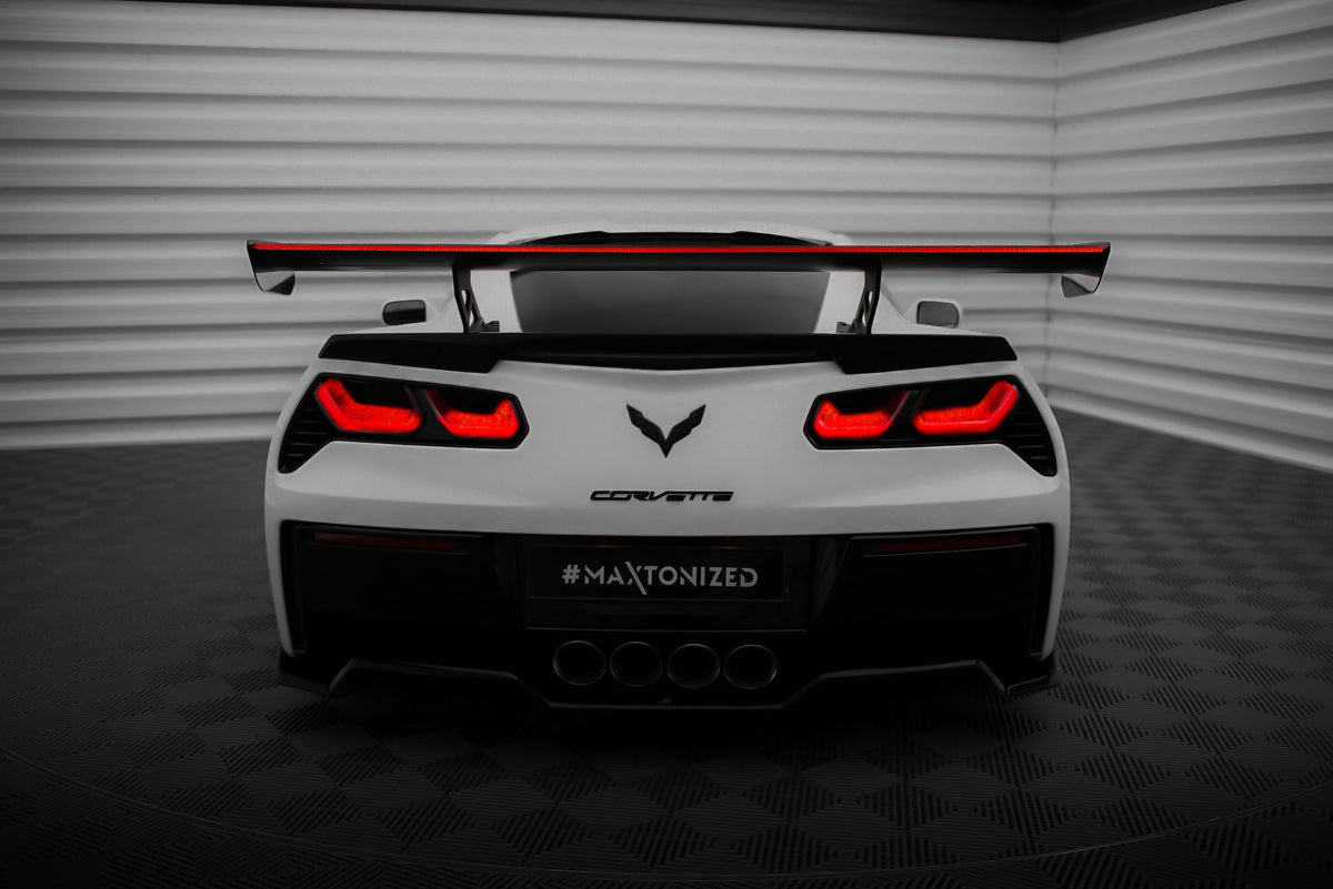 Alerón de carbono con soportes internos + LED para Chevrolet Corvette Stingray / Grand Sport C7