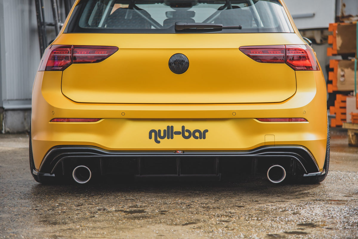 Difusor trasero (estilo GTI) con escape para Volkswagen Golf Mk8