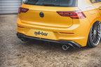 Difusor trasero (estilo GTI) con escape para Volkswagen Golf Mk8