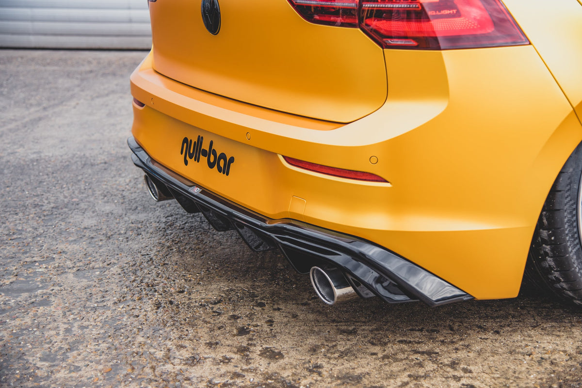 Difusor trasero (estilo GTI) con escape para Volkswagen Golf Mk8