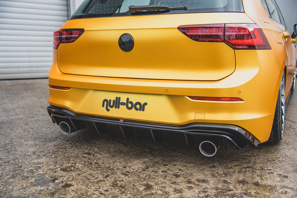 Difusor trasero (estilo GTI) con escape para Volkswagen Golf Mk8