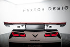 Alerón de carbono con soportes cuello de cisne + LED para Chevrolet Corvette Stingray / Grand Sport C7