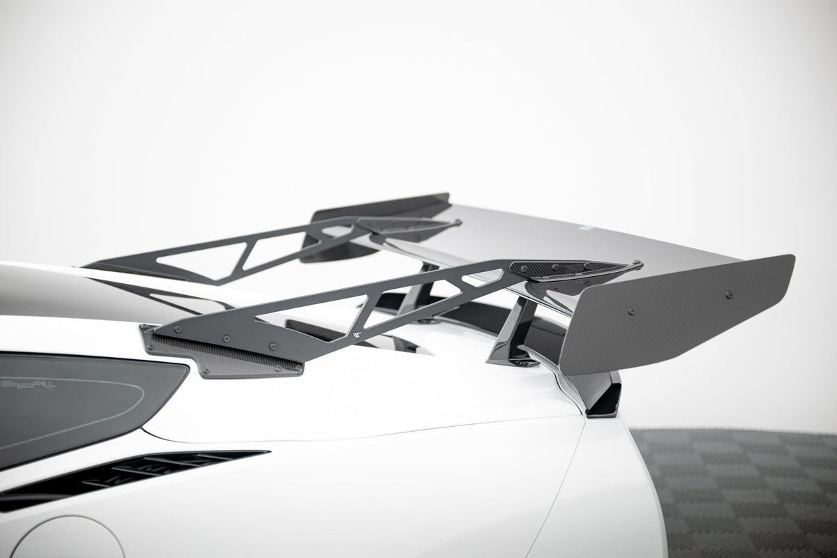 Alerón de carbono con soportes cuello de cisne para Chevrolet Corvette Stingray / Grand Sport C7