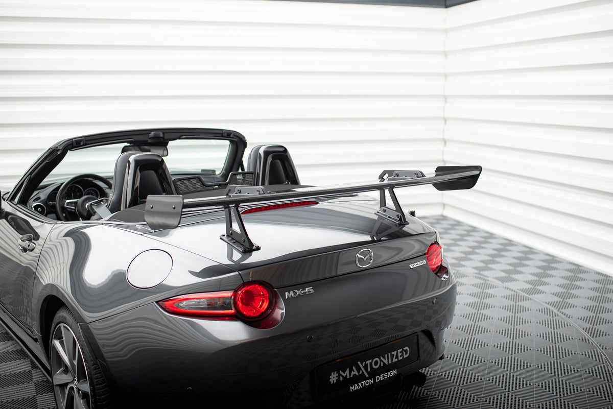 Alerón de carbono con soportes cuello de cisne para Mazda MX-5 ND (Mk4)