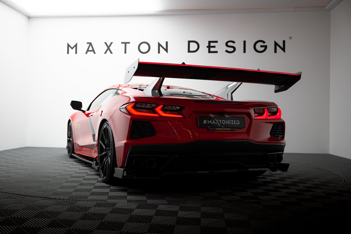 Alerón de carbono + LED para Chevrolet Corvette C8