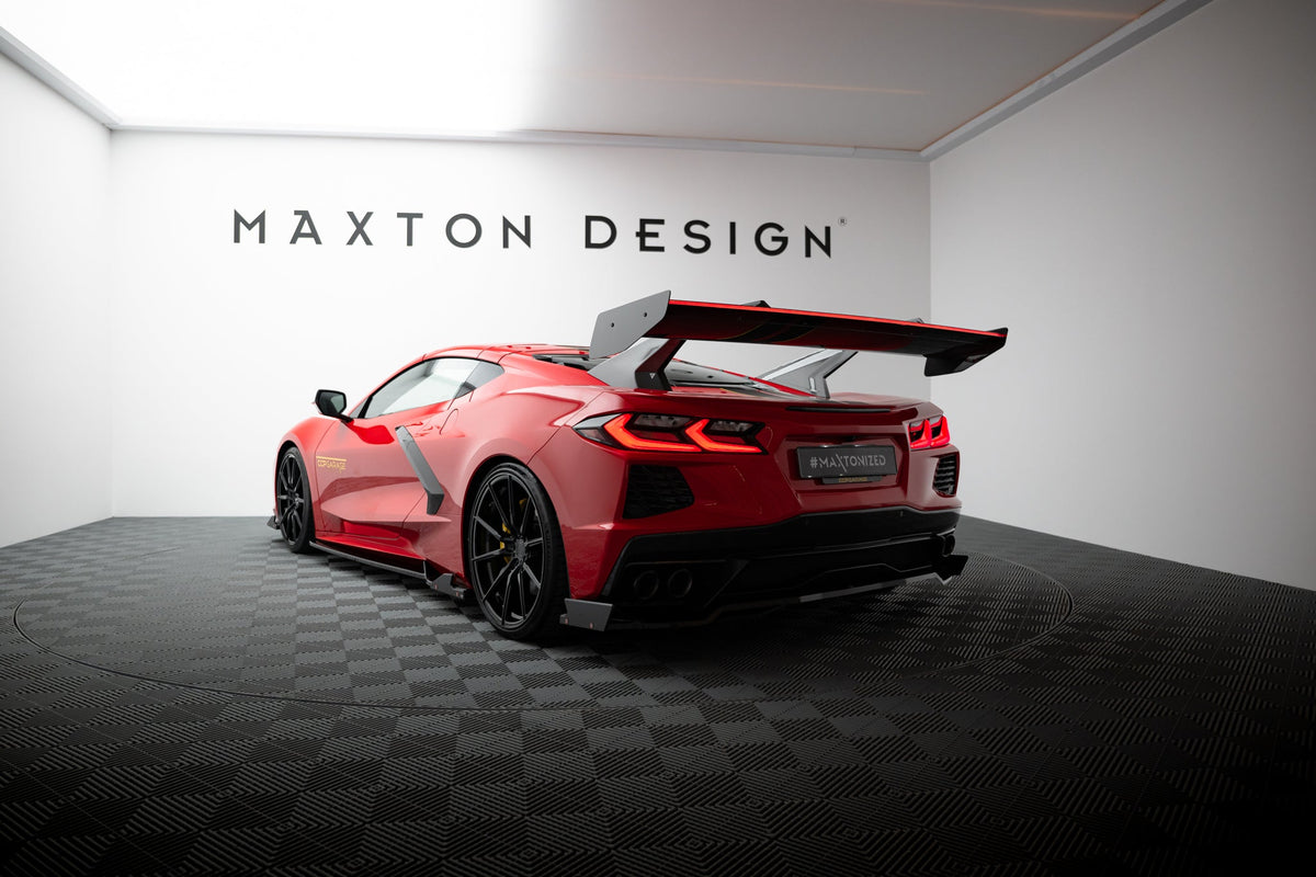 Alerón de carbono + LED para Chevrolet Corvette C8