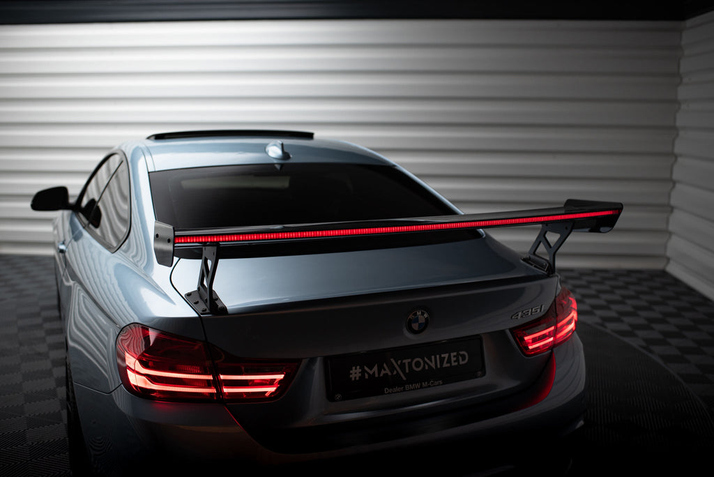 Alerón de carbono con soportes externos + LED para BMW 4 F32 / 4 F32 M-Pack Coupe