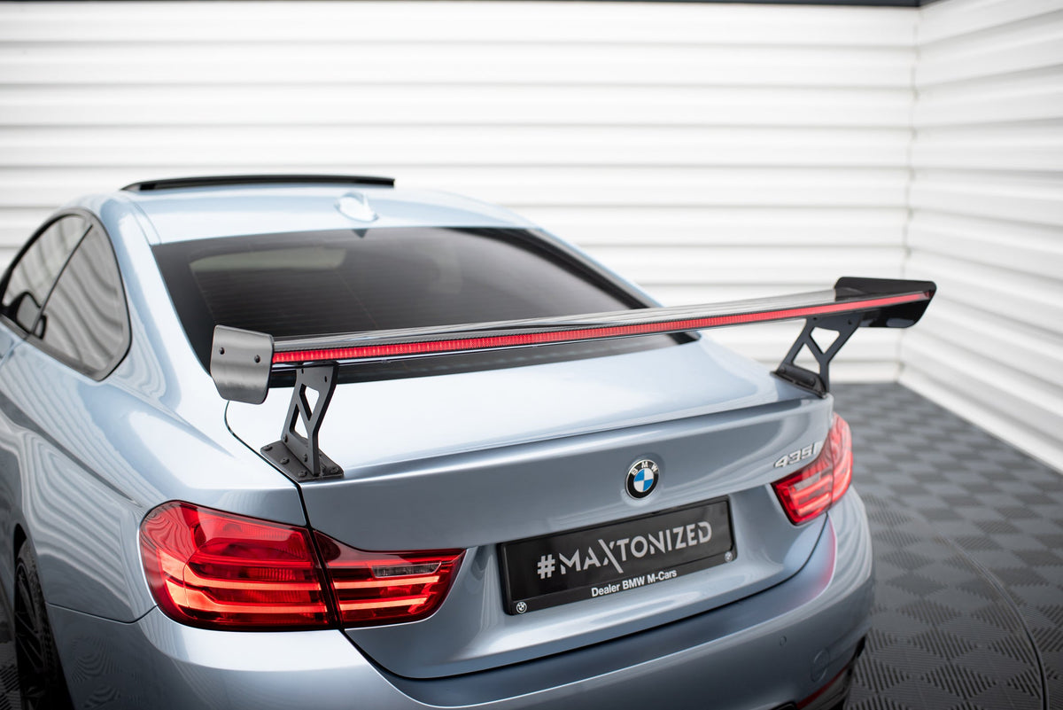 Alerón de carbono con soportes externos + LED para BMW 4 F32 / 4 F32 M-Pack Coupe