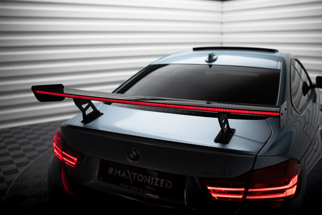 Alerón de carbono con soportes internos + LED para BMW 4 F32 / 4 F32 M-Pack Coupe