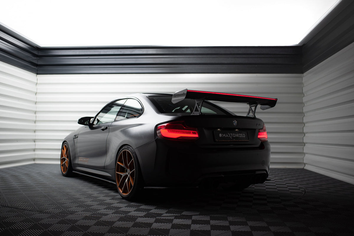 Alerón de carbono con soportes internos + LED para BMW M2 F87 / 2 / 2 M-Pack F22