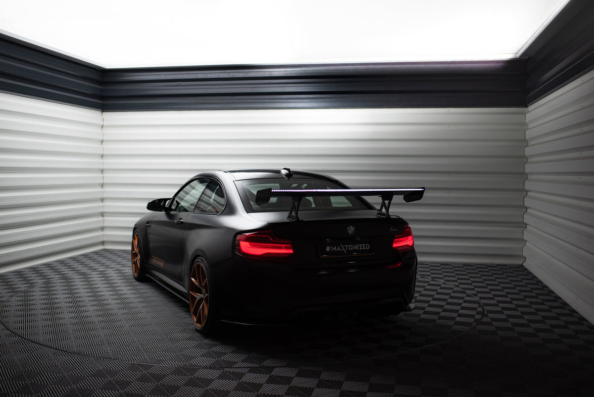 Alerón de carbono con soportes internos + LED para BMW M2 F87 / 2 / 2 M-Pack F22