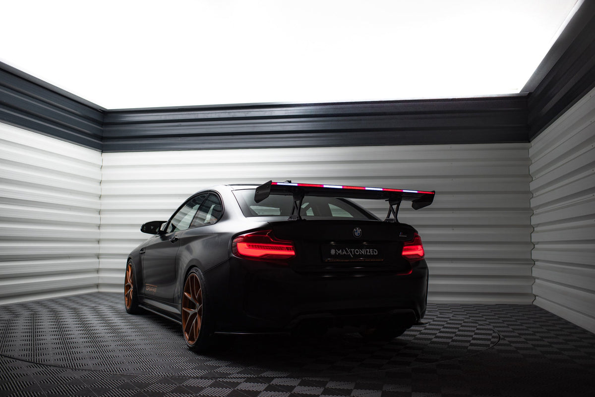 Alerón de carbono con soportes internos + LED para BMW M2 F87 / 2 / 2 M-Pack F22