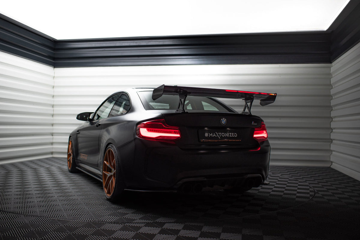 Alerón de carbono con soportes internos + LED para BMW M2 F87 / 2 / 2 M-Pack F22