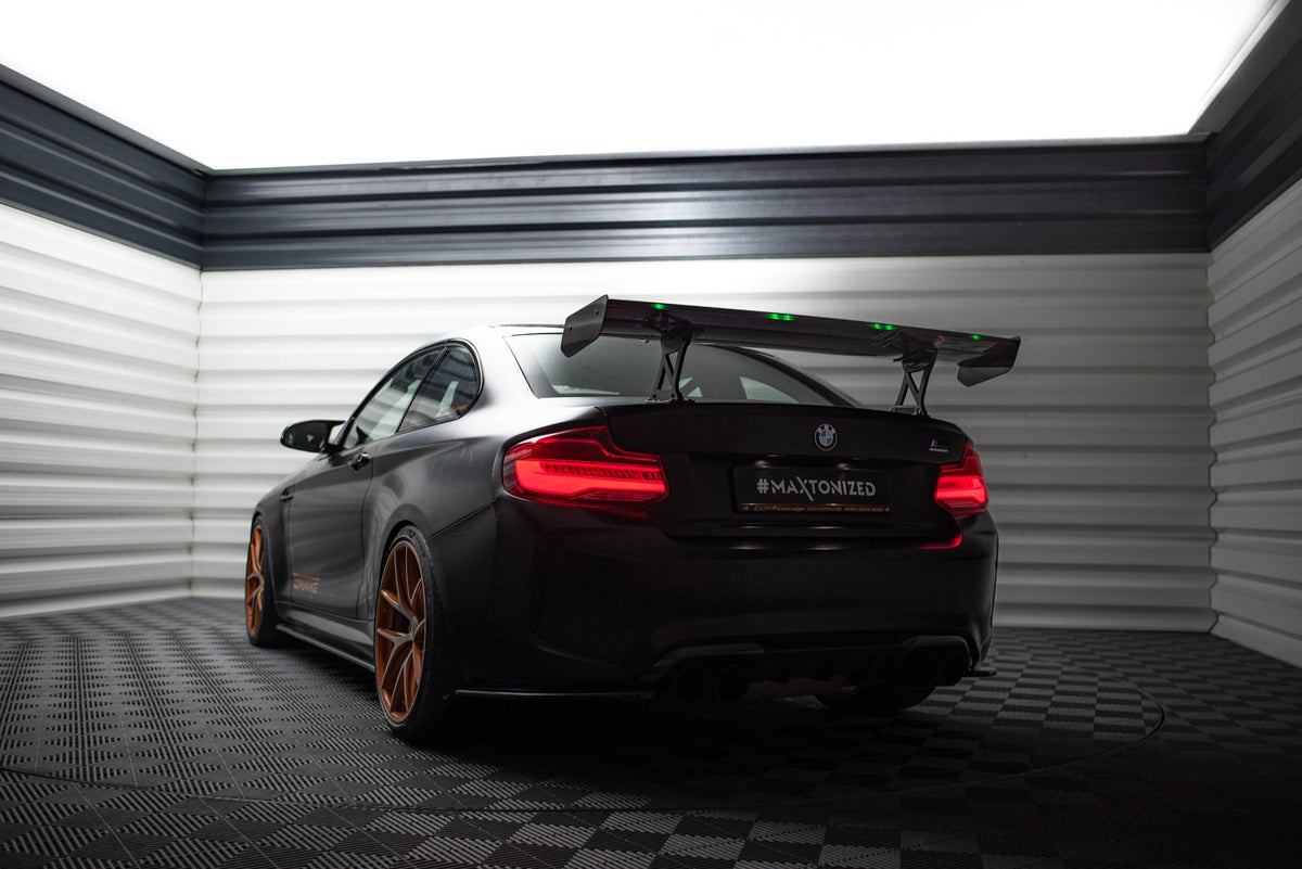Alerón de carbono con soportes internos + LED para BMW M2 F87 / 2 / 2 M-Pack F22