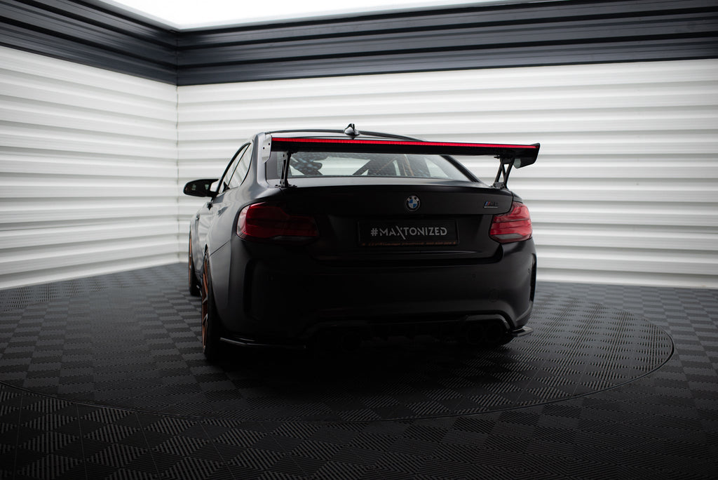 Alerón de carbono con soportes externos + LED para BMW M2 F87 / 2 / 2 M-Pack F22