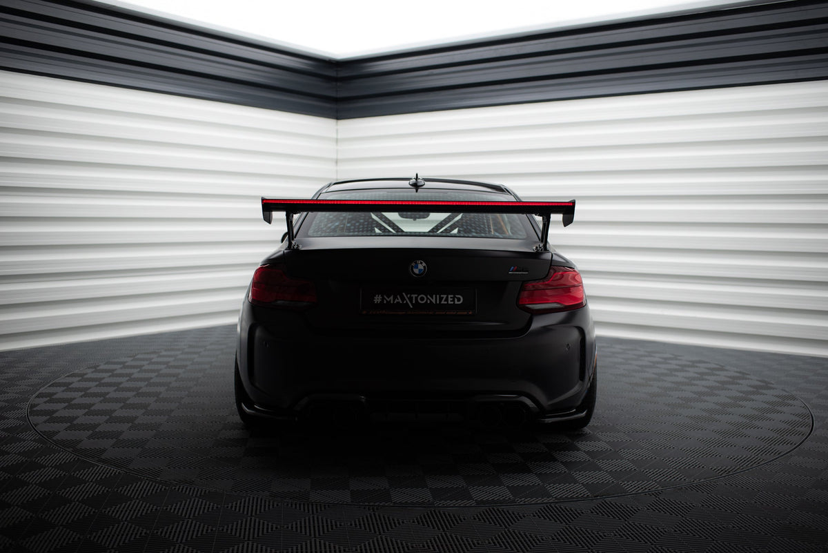 Alerón de carbono con soportes externos + LED para BMW M2 F87 / 2 / 2 M-Pack F22