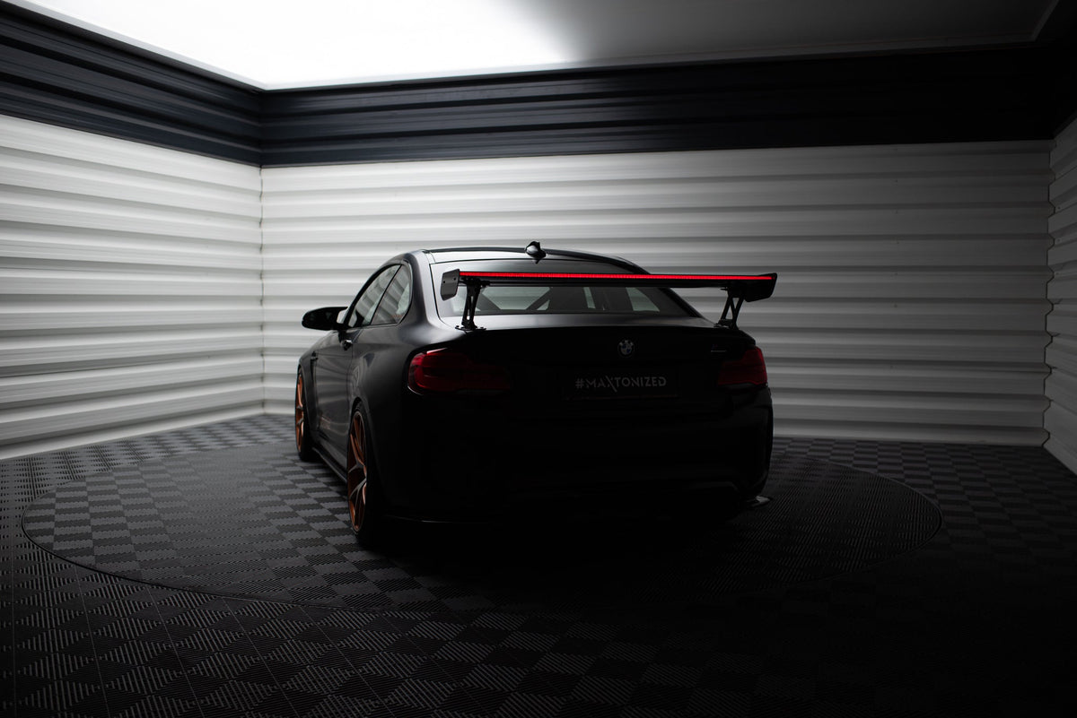 Alerón de carbono con soportes externos + LED para BMW M2 F87 / 2 / 2 M-Pack F22