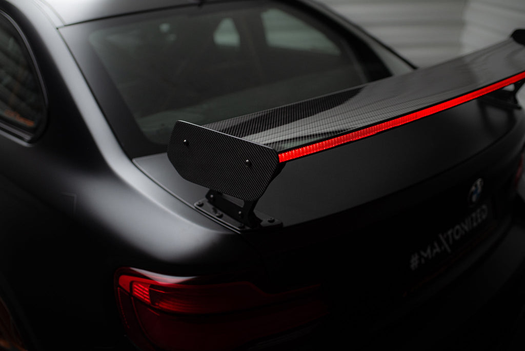 Alerón de carbono con soportes externos + LED para BMW M2 F87 / 2 / 2 M-Pack F22