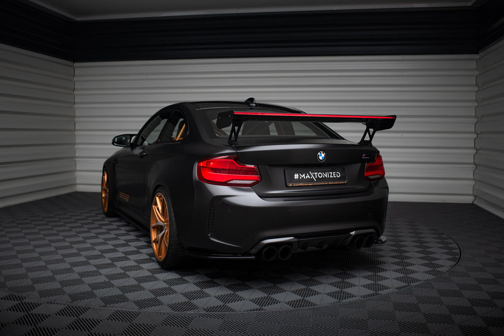 Alerón de carbono con soportes externos + LED para BMW M2 F87 / 2 / 2 M-Pack F22