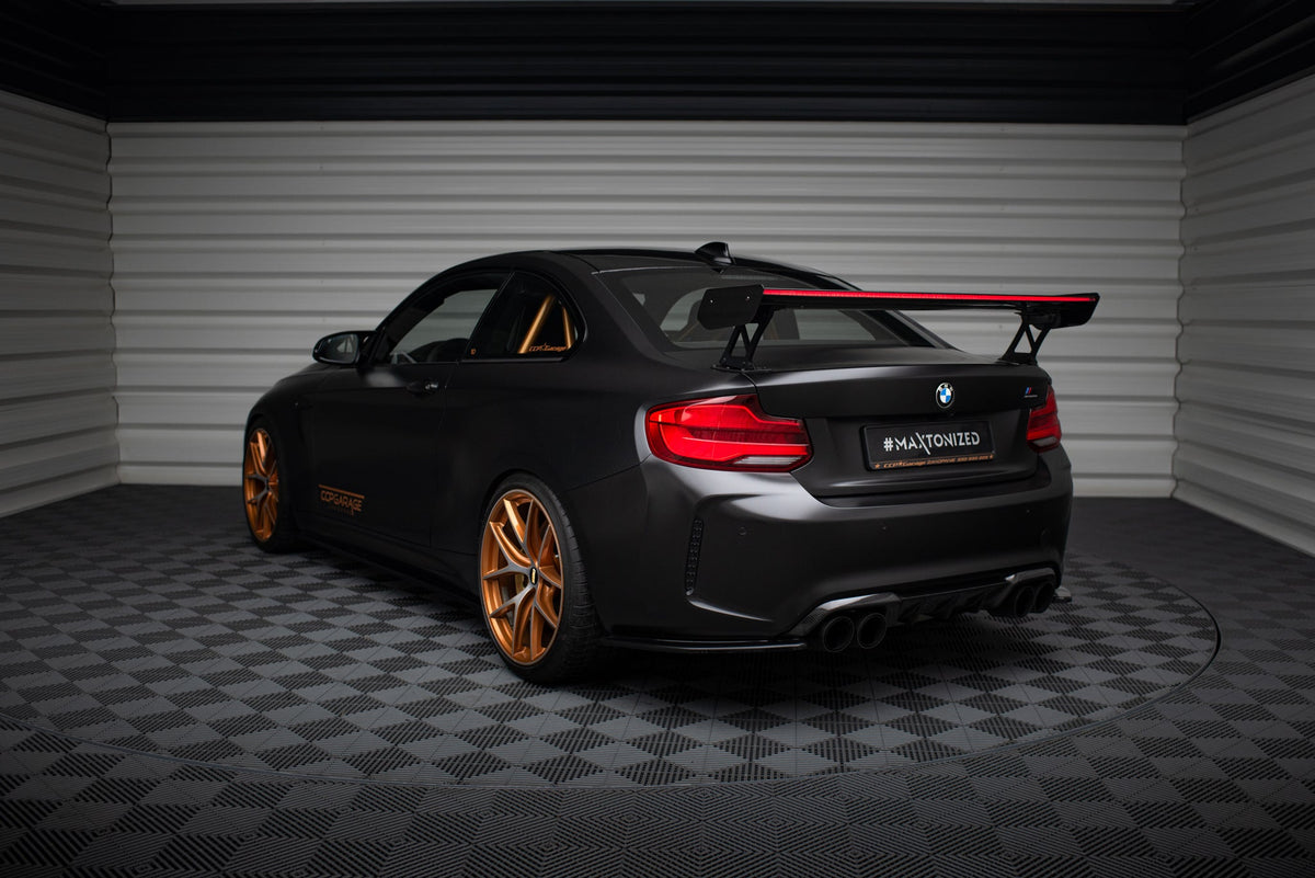 Alerón de carbono con soportes externos + LED para BMW M2 F87 / 2 / 2 M-Pack F22