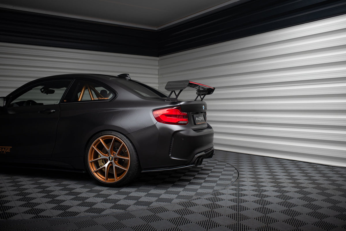 Alerón de carbono con soportes externos + LED para BMW M2 F87 / 2 / 2 M-Pack F22
