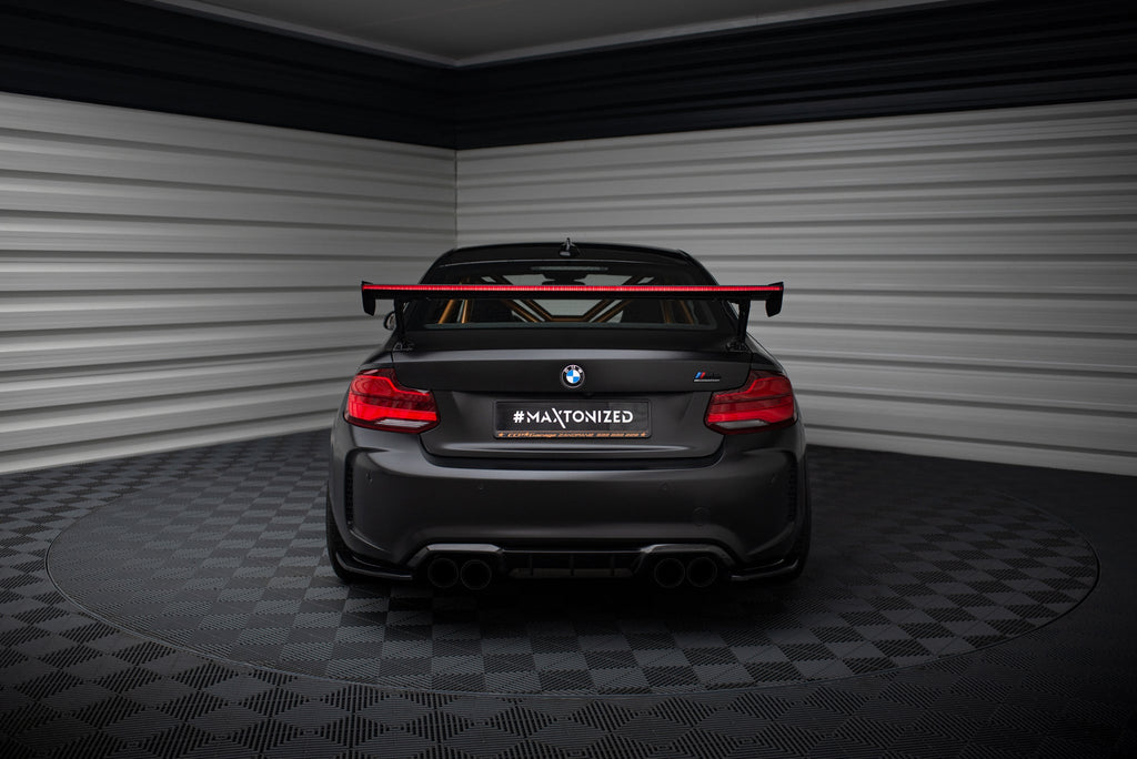 Alerón de carbono con soportes externos + LED para BMW M2 F87 / 2 / 2 M-Pack F22