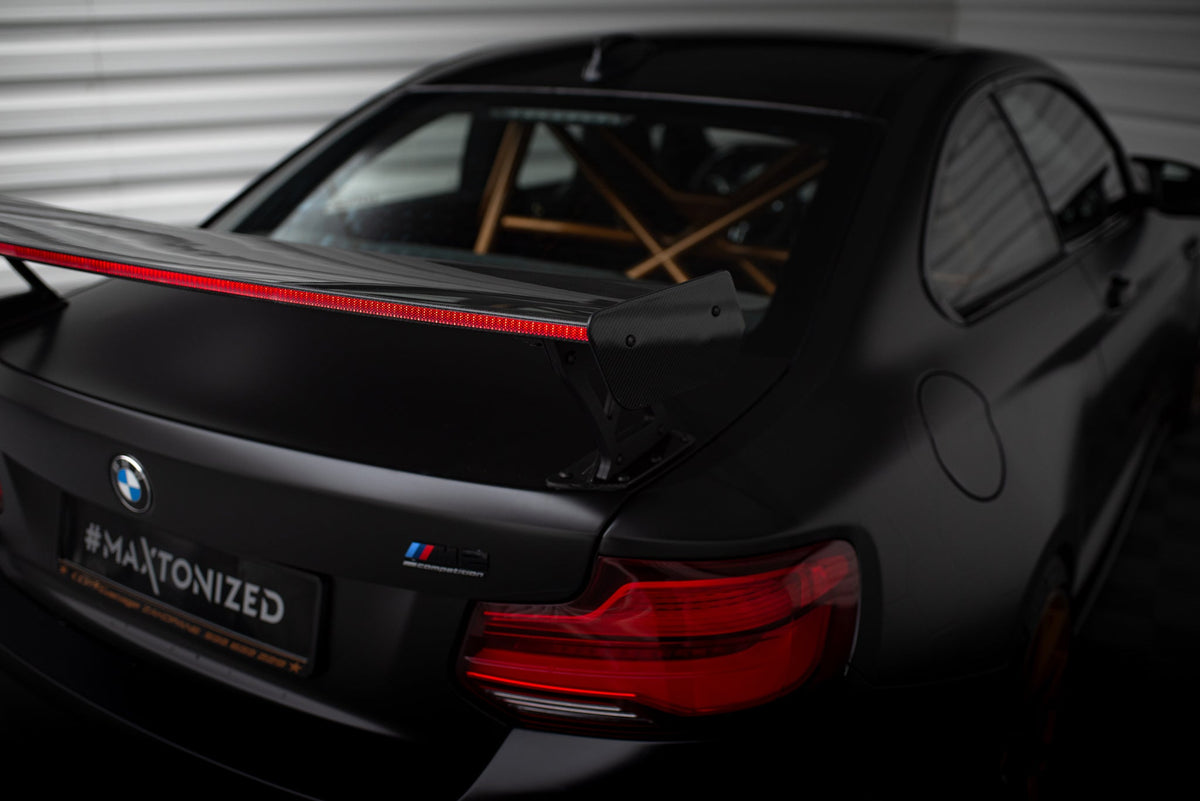 Alerón de carbono con soportes externos + LED para BMW M2 F87 / 2 / 2 M-Pack F22