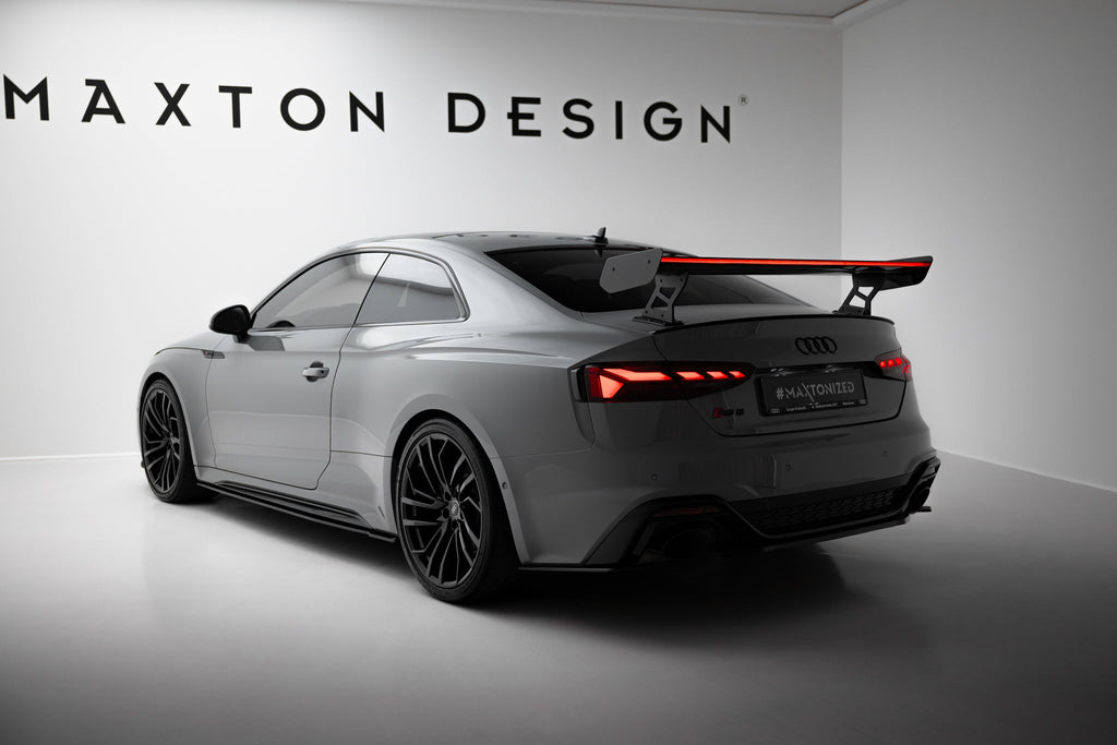Alerón de carbono con soportes externos V.2 + LED para Audi A5 / A5 S-Line / S5 / RS5 Coupe F5 / F5 Facelift