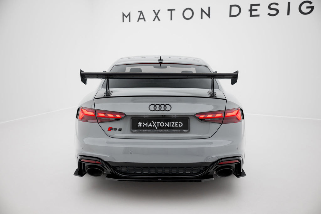 Alerón de carbono con soportes cuello de cisne para Audi A5 / A5 S-Line / S5 / RS5 Coupe F5 / F5 Facelift