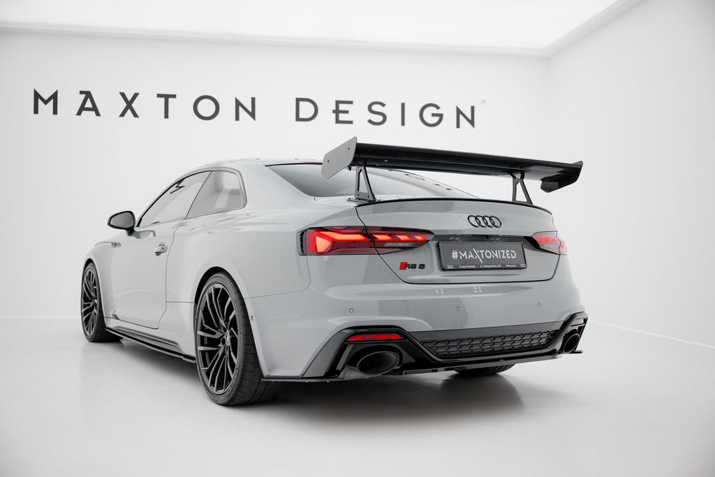 Alerón de carbono con soportes cuello de cisne para Audi A5 / A5 S-Line / S5 / RS5 Coupe F5 / F5 Facelift