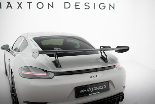 Alerón de carbono con soportes cuello de cisne V.1 para Porsche 718 Cayman 982c