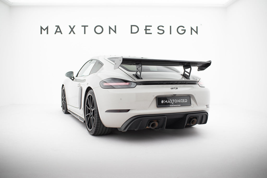 Alerón de carbono con soportes internos V.2 para Porsche 718 Cayman 982c
