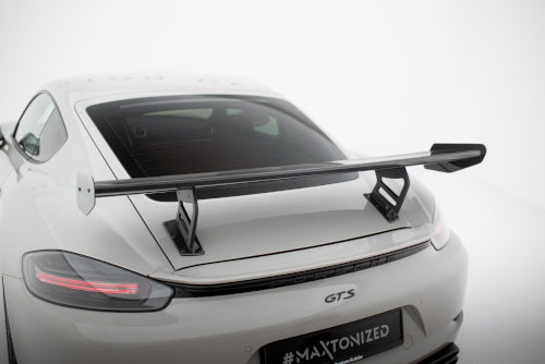 Alerón de carbono con soportes internos V.2 para Porsche 718 Cayman 982c