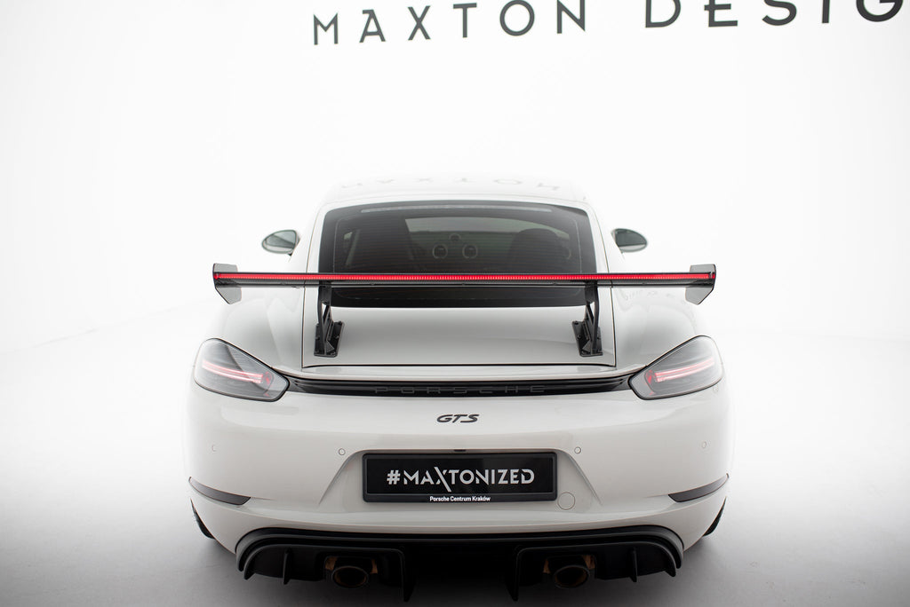 Alerón de carbono con soportes internos V.2 + LED para Porsche 718 Cayman 982c