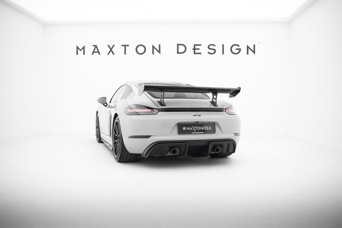 Alerón de carbono con soportes internos V.1 para Porsche 718 Cayman 982c