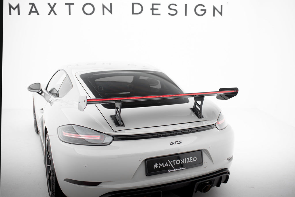 Alerón de carbono con soportes internos V.1 + LED para Porsche 718 Cayman 982c