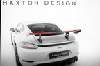 Alerón de carbono con soportes internos V.1 + LED para Porsche 718 Cayman 982c