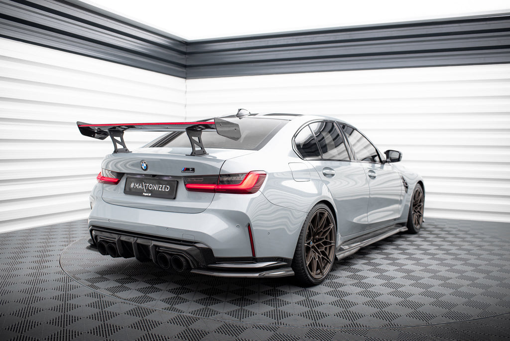 Alerón de carbono con soportes internos + LED para BMW M3 G80 / M340i G20 / 3 M-Pack G20 / 3 Standard G20