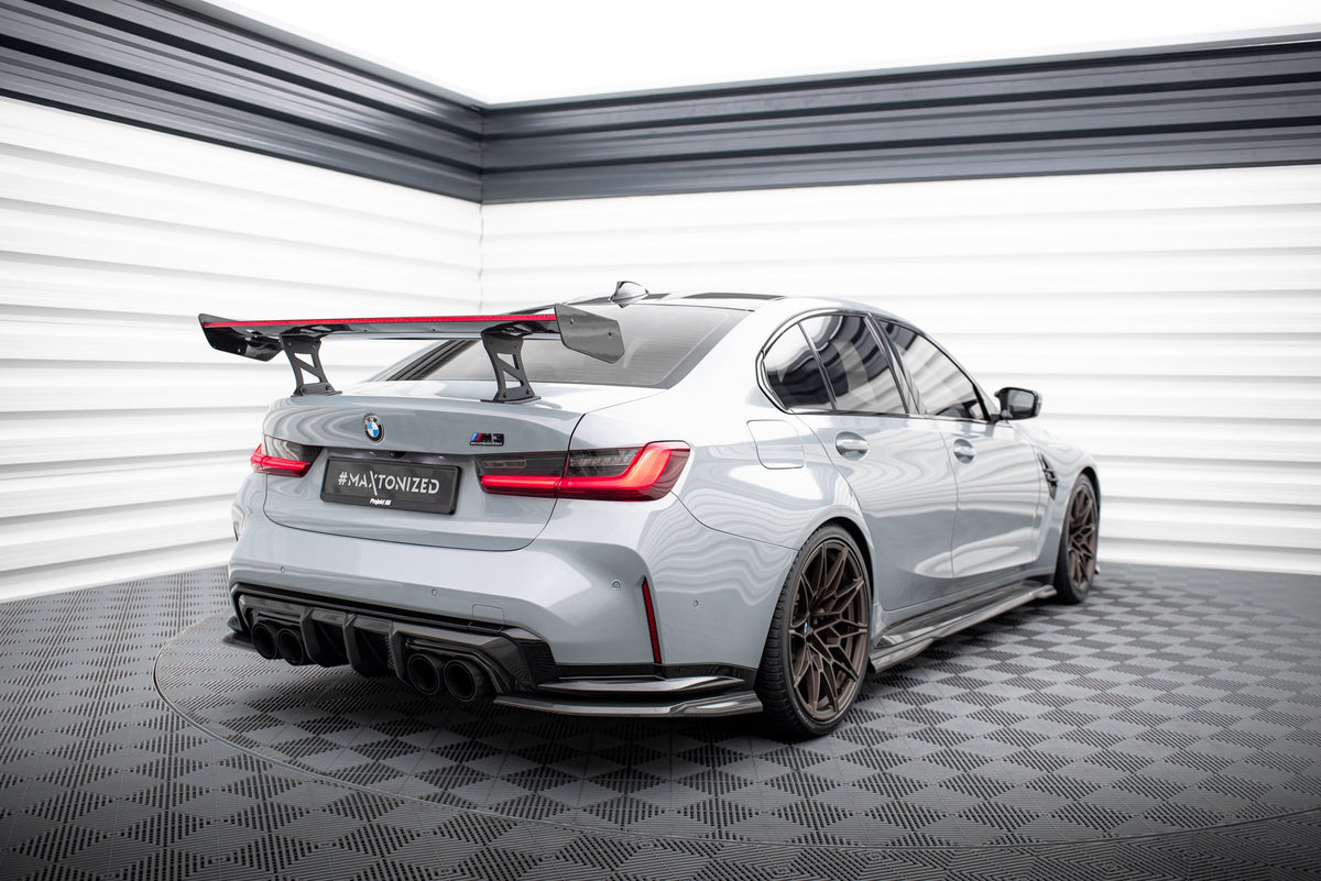 Alerón de carbono con soportes internos + LED para BMW M3 G80 / M340i G20 / 3 M-Pack G20 / 3 Standard G20