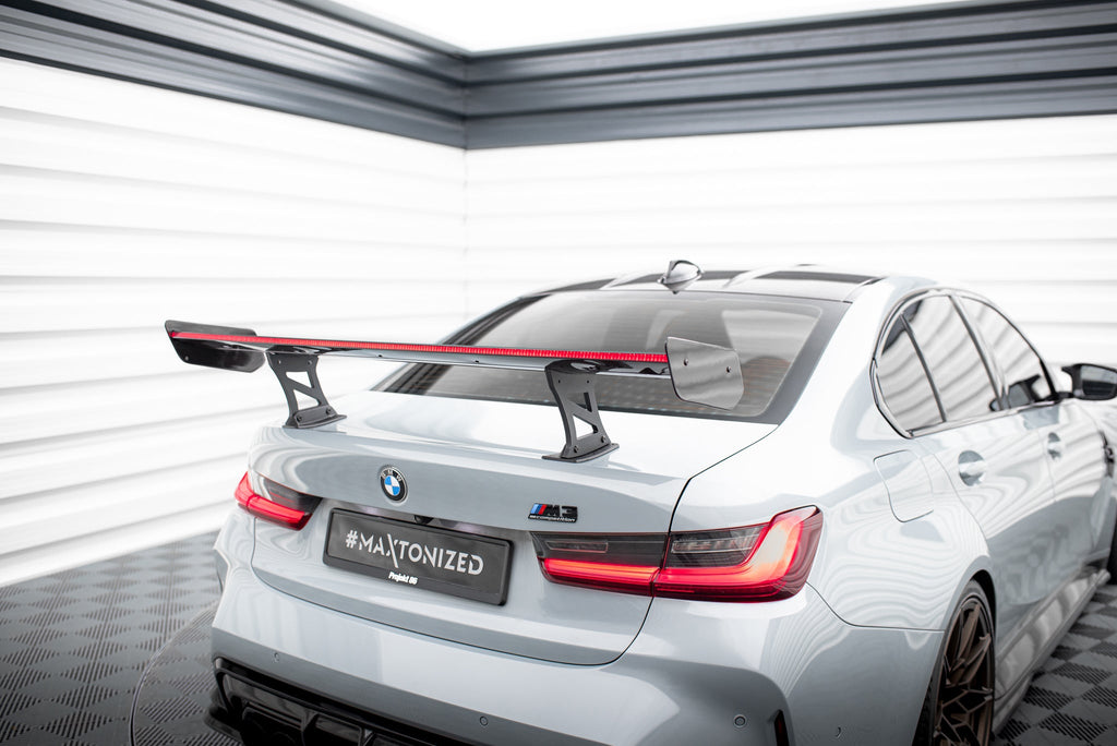 Alerón de carbono con soportes internos + LED para BMW M3 G80 / M340i G20 / 3 M-Pack G20 / 3 Standard G20