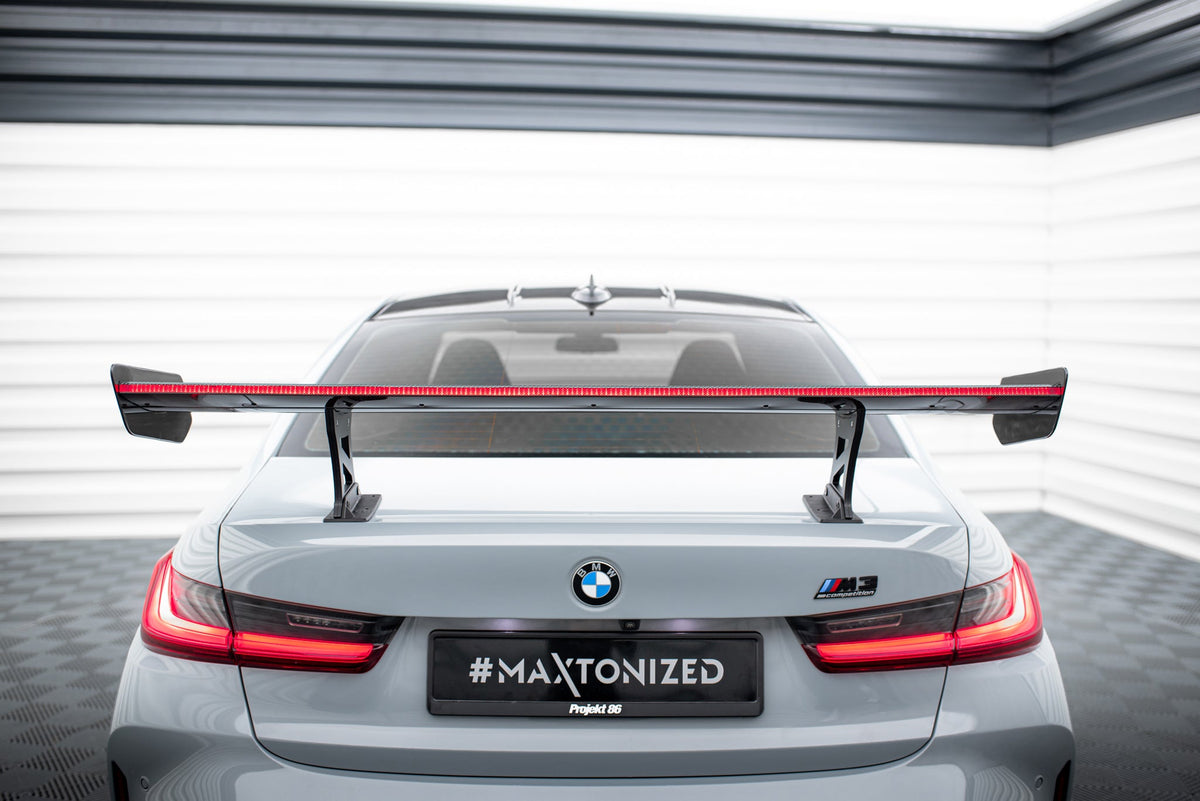 Alerón de carbono con soportes internos + LED para BMW M3 G80 / M340i G20 / 3 M-Pack G20 / 3 Standard G20