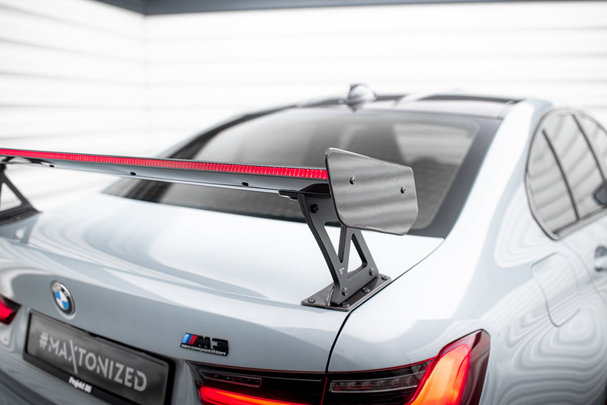 Alerón de carbono con soportes externos + LED para BMW M3 G80 / M340i G20 / 3 M-Pack G20 / 3 Standard G20