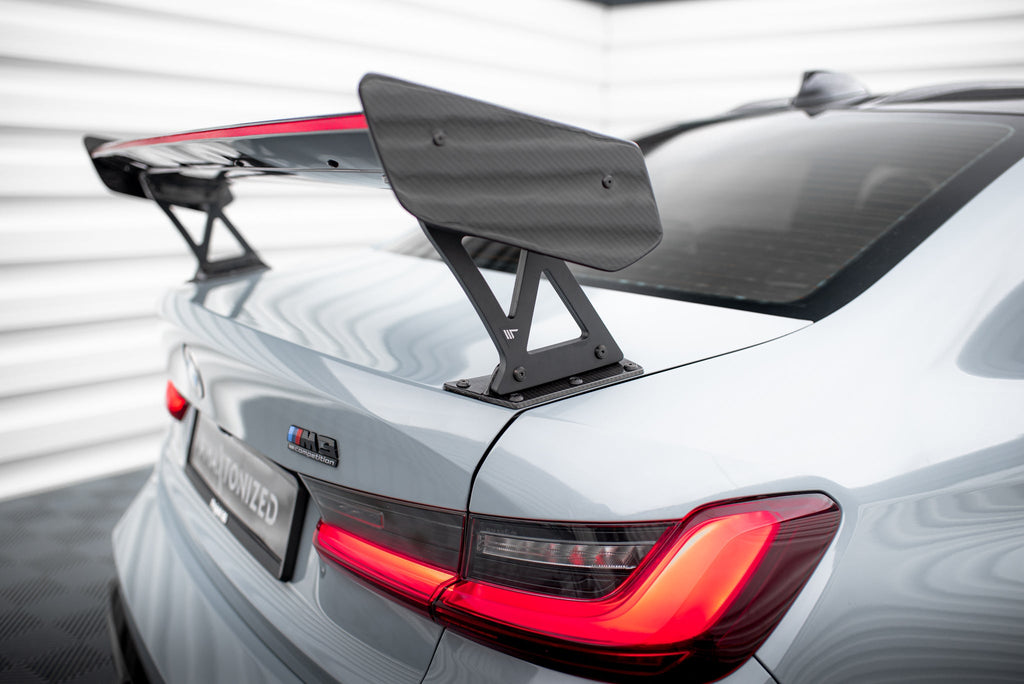 Alerón de carbono con soportes externos + LED para BMW M3 G80 / M340i G20 / 3 M-Pack G20 / 3 Standard G20
