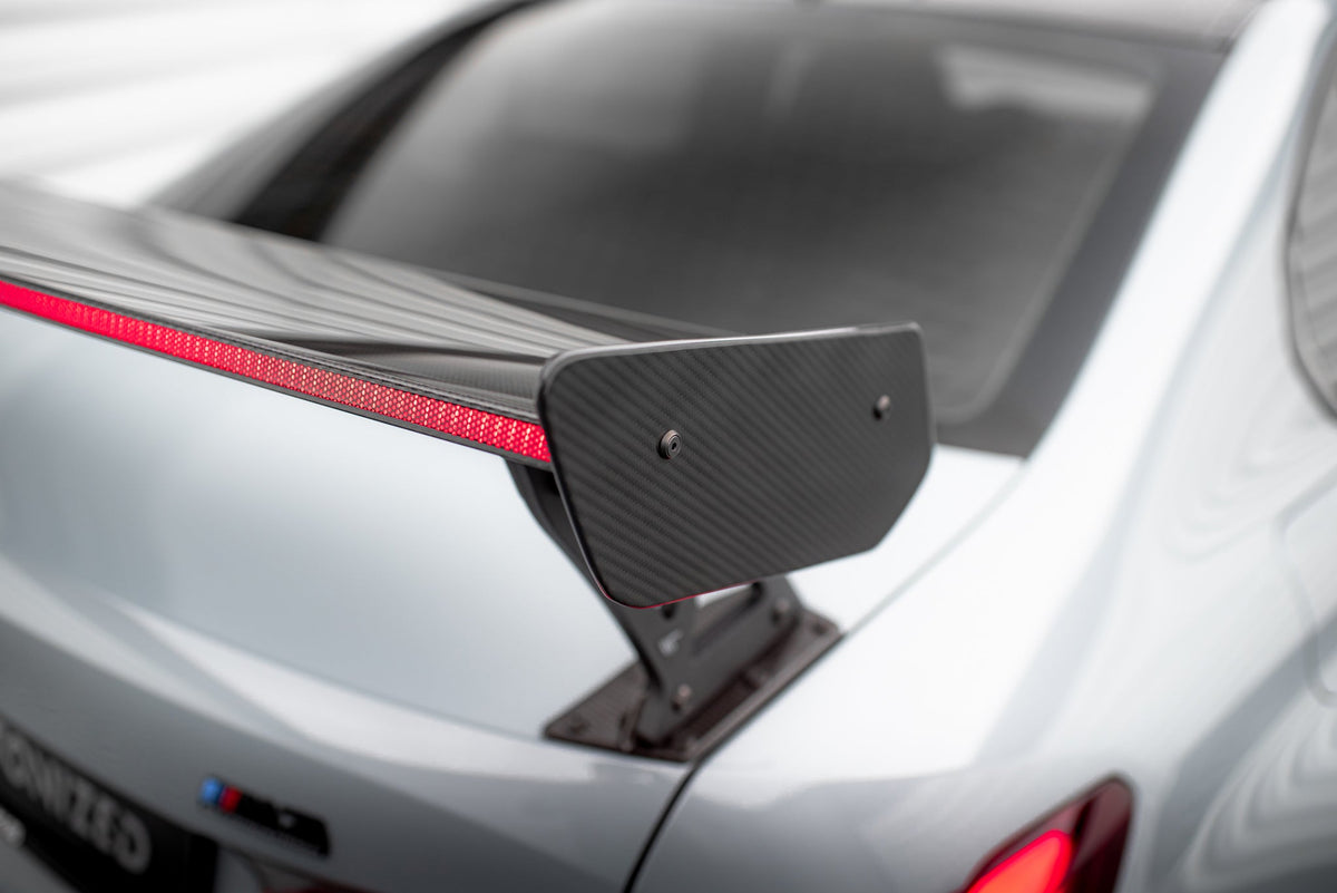 Alerón de carbono con soportes externos + LED para BMW M3 G80 / M340i G20 / 3 M-Pack G20 / 3 Standard G20