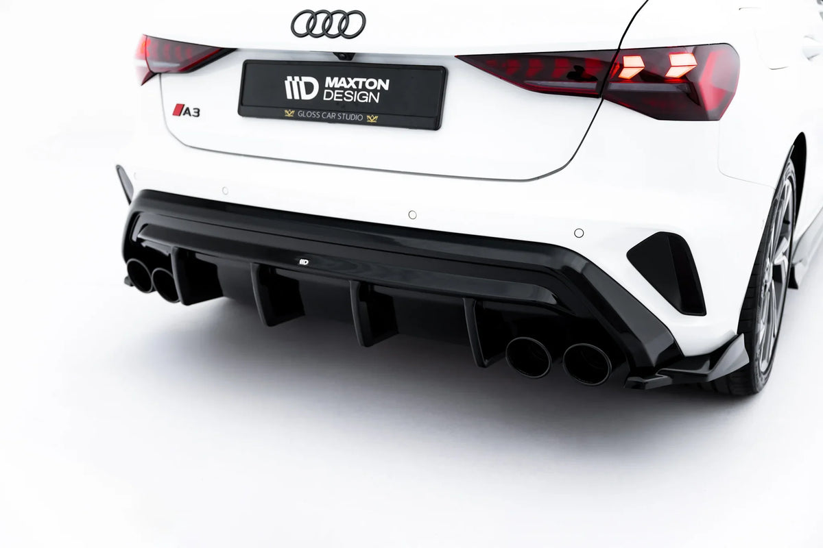 Difusor trasero + embellecedores de escape para Audi A3 S-Line Sportback 8Y Facelift