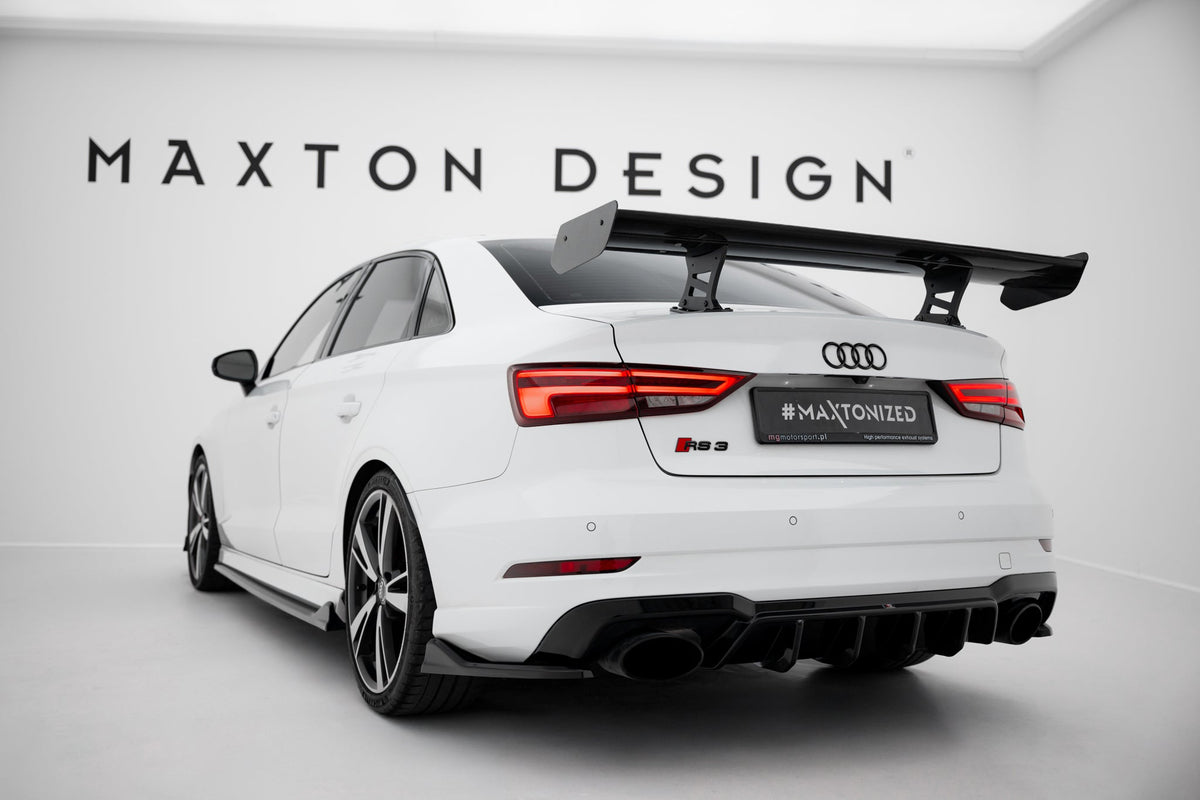 Alerón de carbono con soportes internos para Audi A3 / A3 S-Line / S3 / RS3 Sedan 8V / 8V Facelift