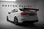 Alerón de carbono con soportes externos + LED para Audi A3 / A3 S-Line / S3 / RS3 Sedan 8V / 8V Facelift