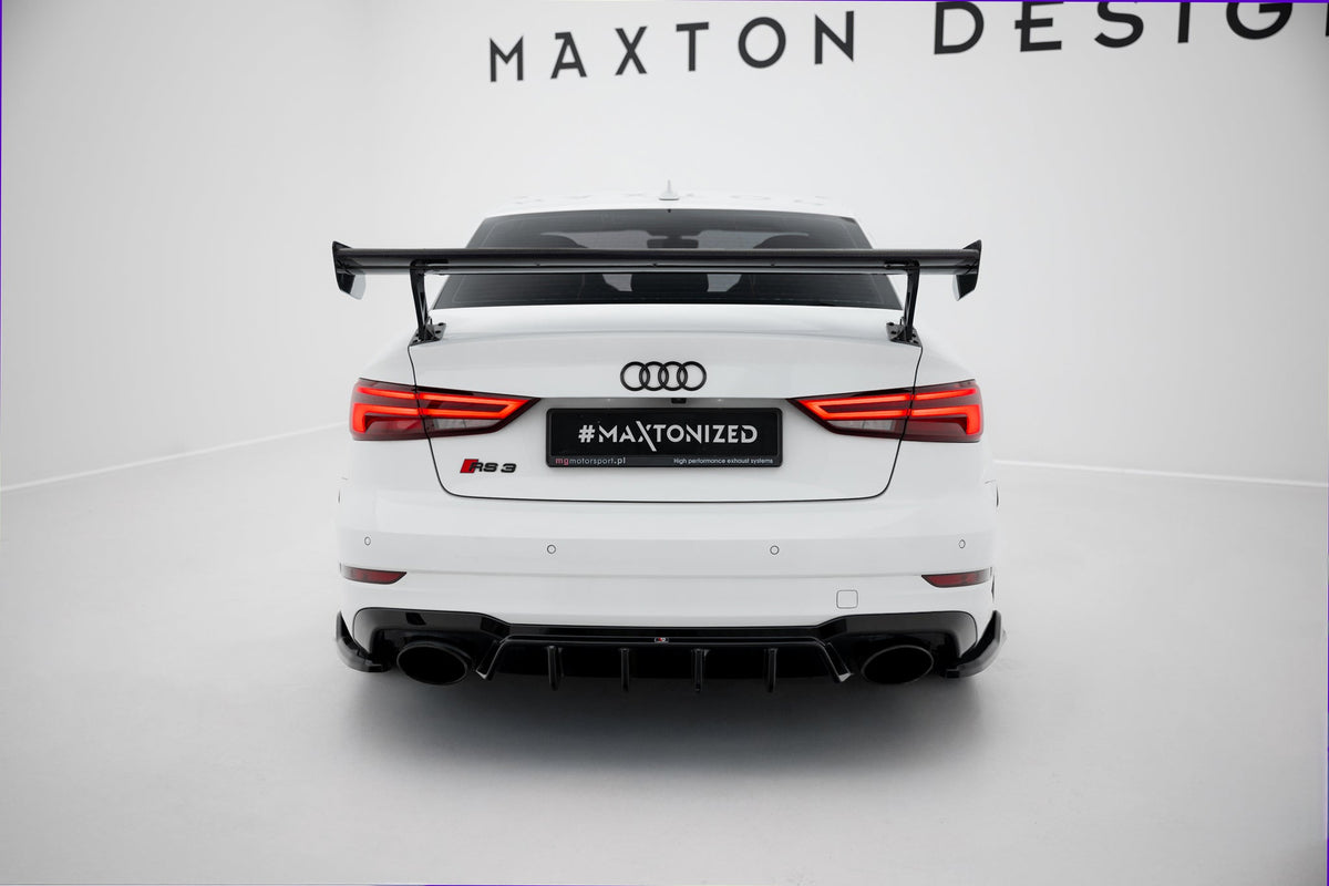 Alerón de carbono con soportes externos para Audi A3 / A3 S-Line / S3 / RS3 Sedan 8V / 8V Facelift