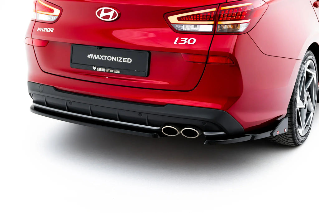 Splitters laterales traseros V.2 + flaps para Hyundai I30 N-Line Wagon Mk3 Facelift