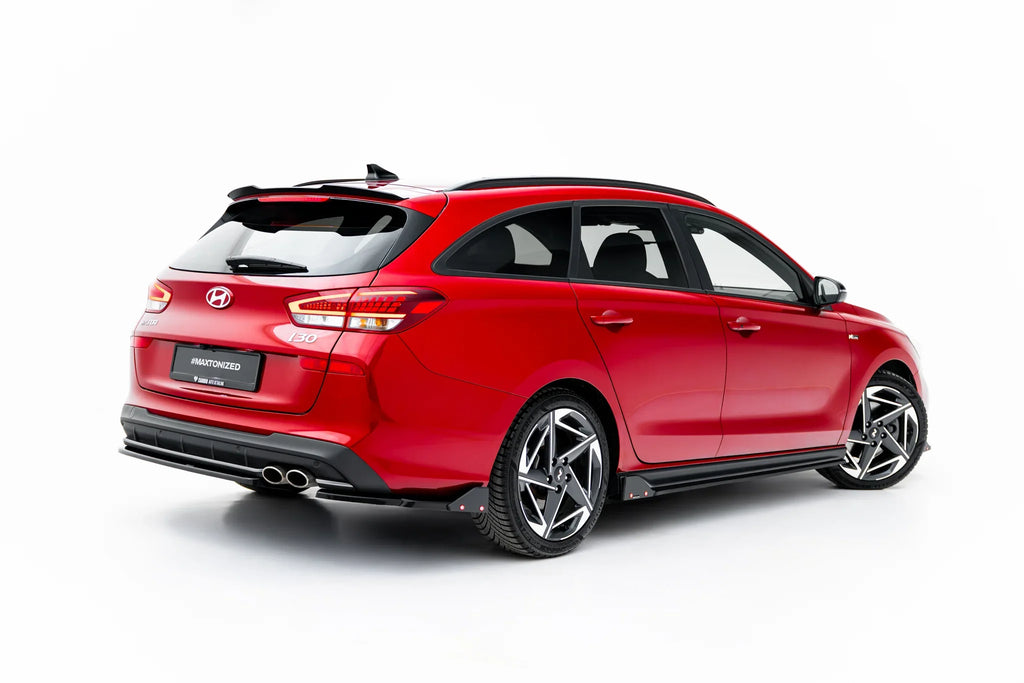 Splitters laterales traseros V.2 + flaps para Hyundai I30 N-Line Wagon Mk3 Facelift